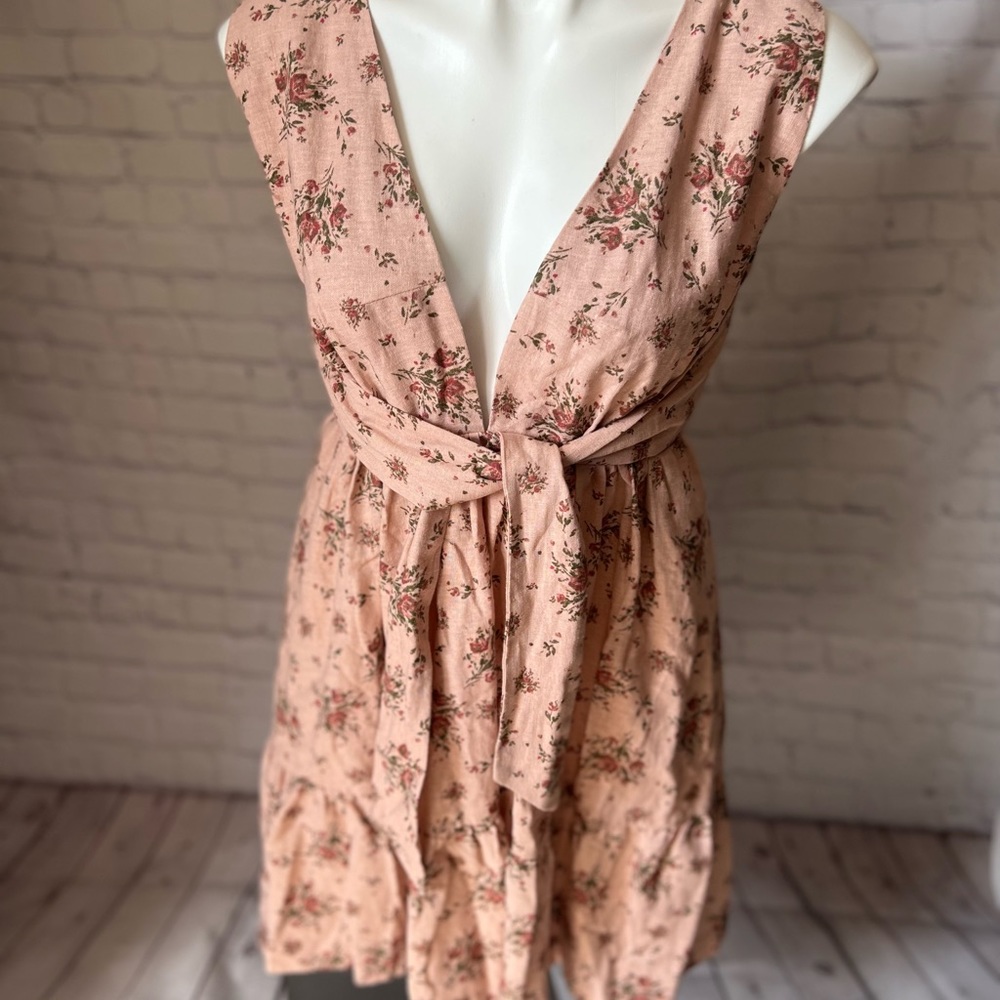 House of Harlow 1960 Floral linen blend dress